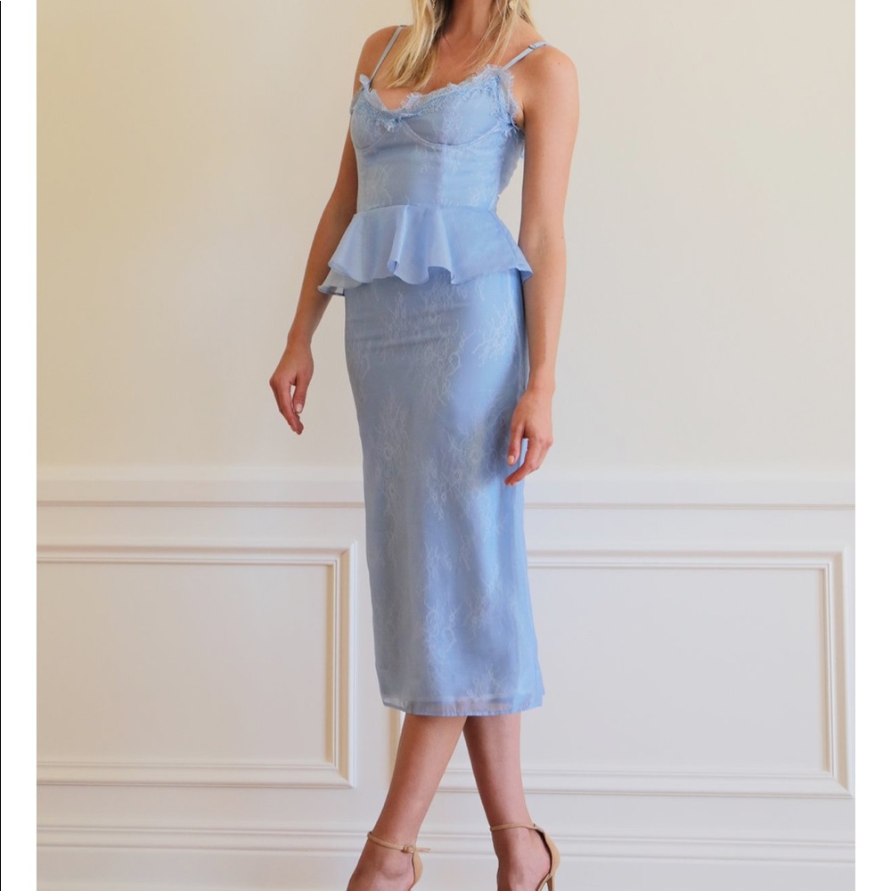 THE VIVI DRESS IN BRUNNERA BLUE by V. Chapman